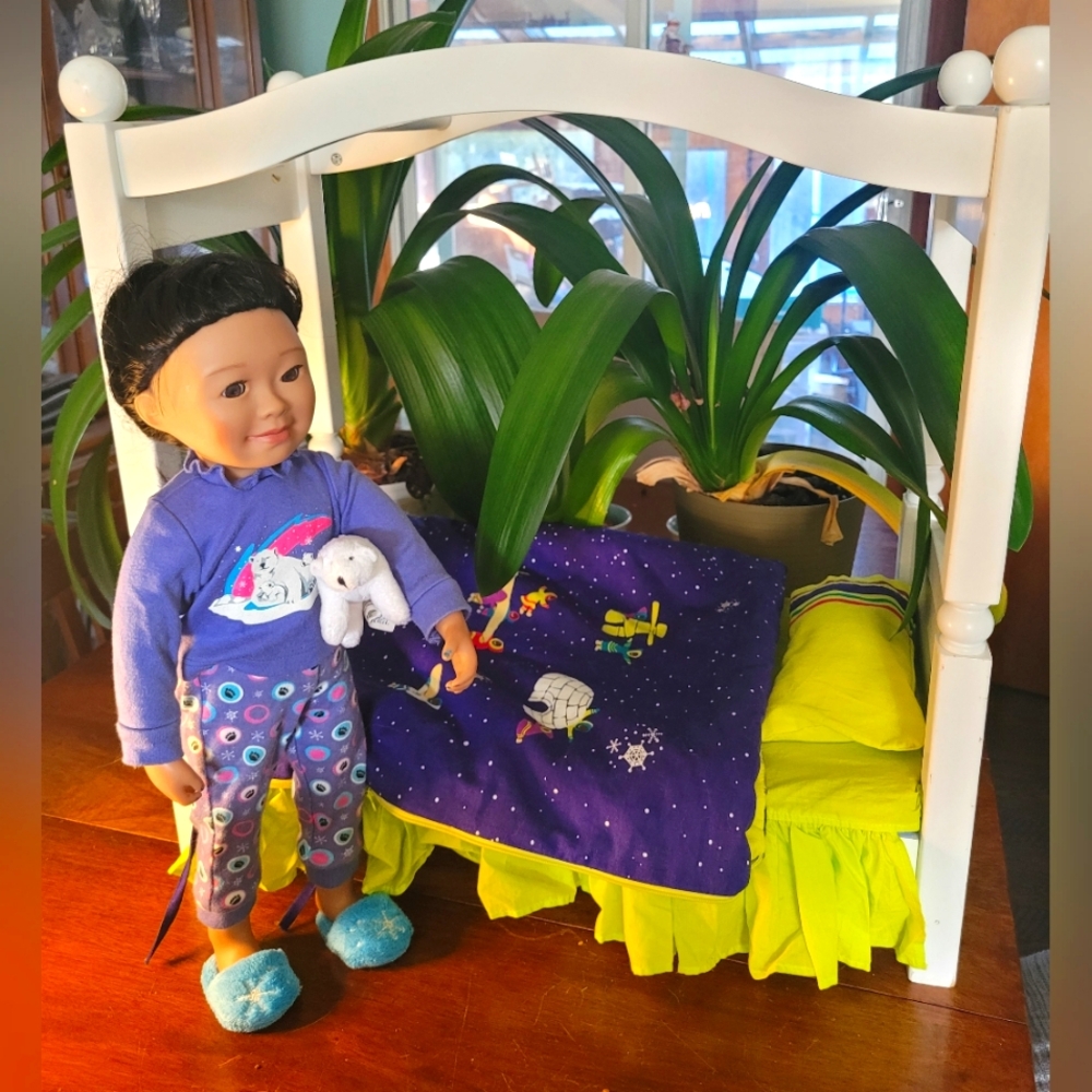 Maplelea Polar Bear Doll and Kid PJs, Doll and Doll Bed Not Included.